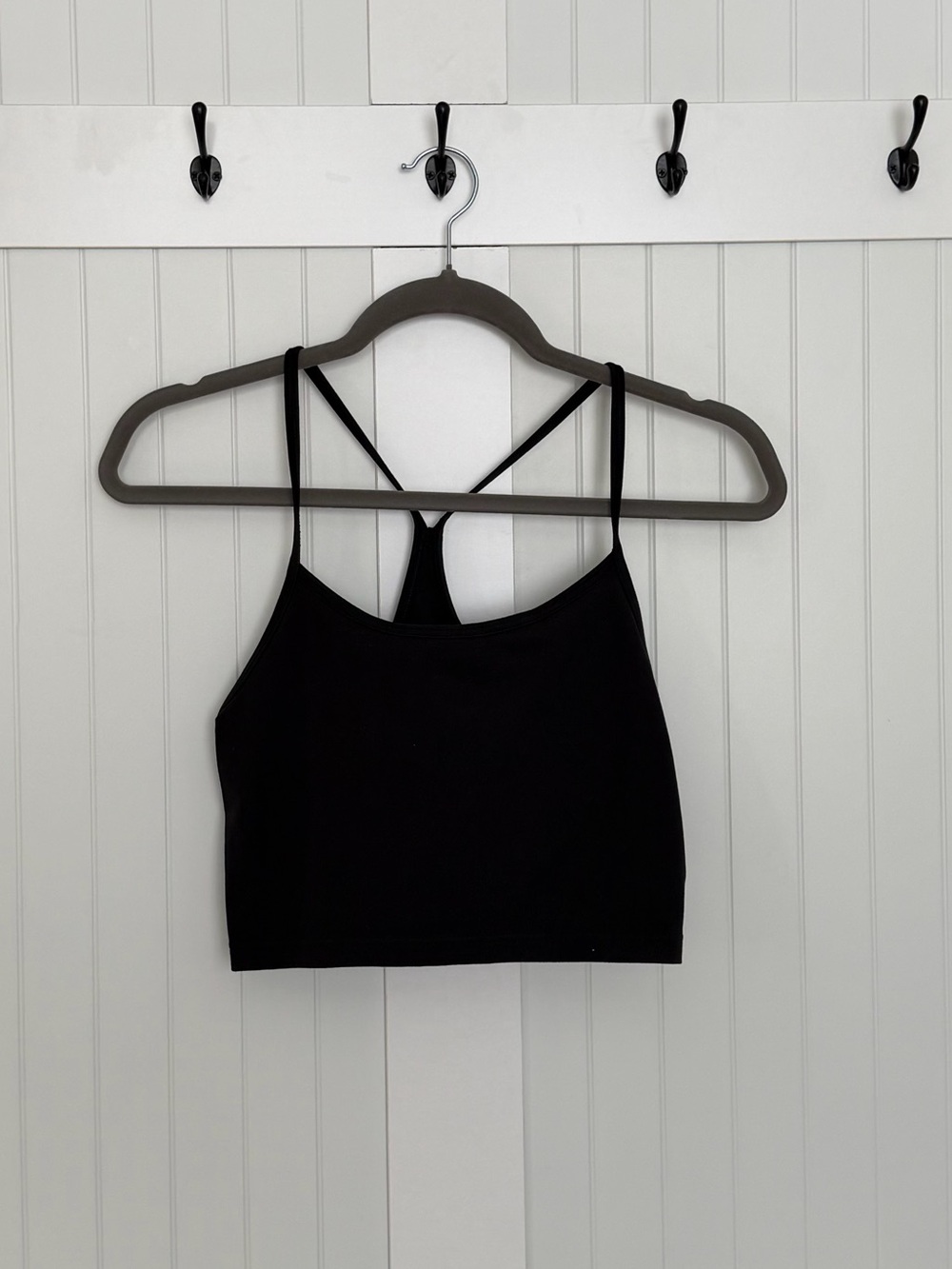 Aerie Black Racerback Crop Tank Top Size M